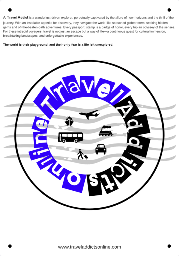 A circular logo with the words " online travel aggregator ".